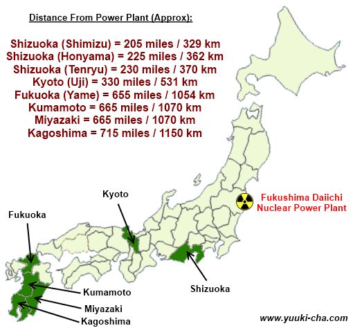 Japan radiation map